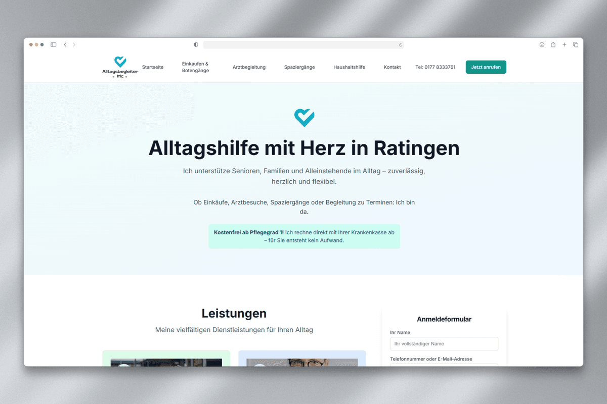 Service Alltagshelfer Website