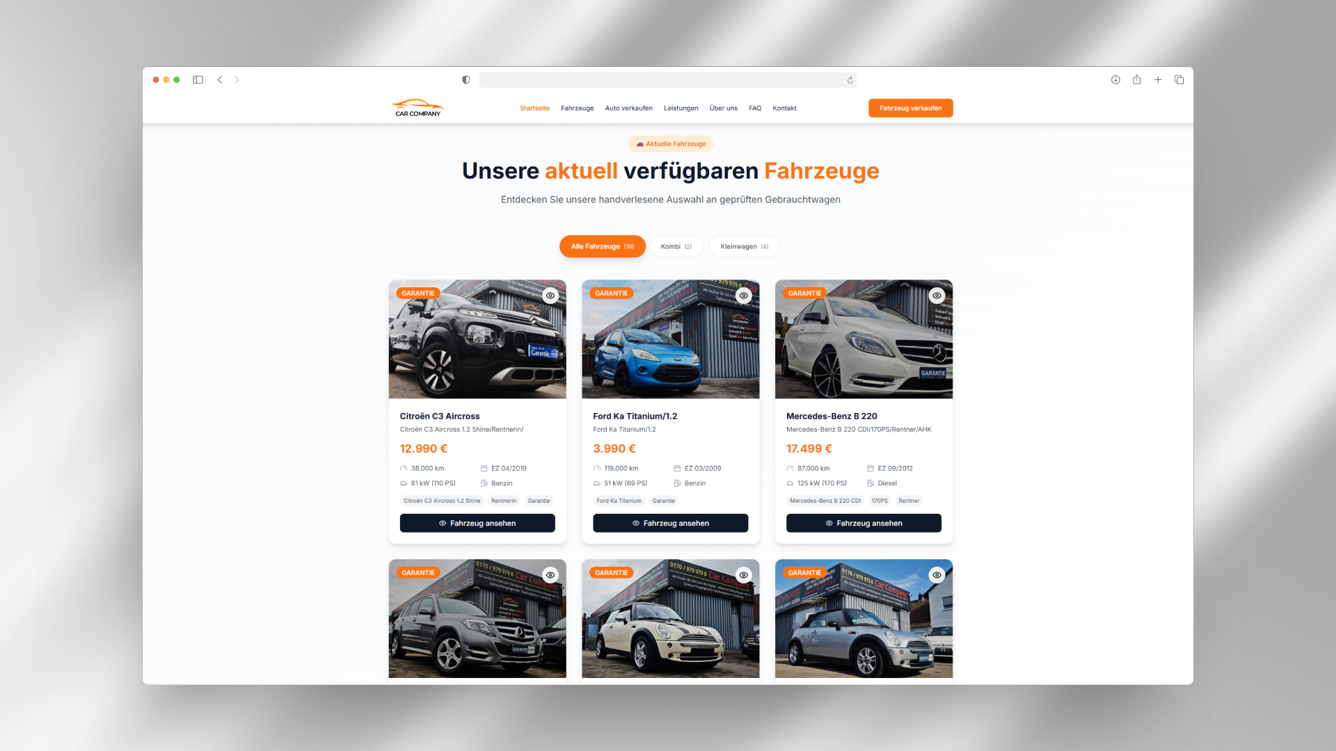 Car Company Screenshot 1